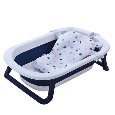 Imagem de Banheira Para Bebe Dobrável Portátil Com Almofada De Banho