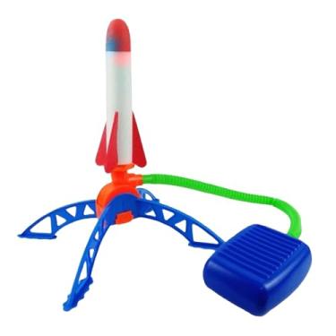 Imagem de Brinquedo Foguete Apollo Infantil com Lançador – Drone de Espuma EVA que Voa de Verdade até 30m - Diversão Educativa com Luz LED - Crianças +3 Anos – Brinquedo Pisou Voou