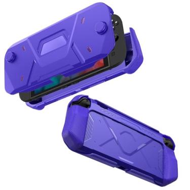 Imagem de YELERWE Capa para Nintendo Switch2 2025, capa ultra protetora com aderência ergonômica – frente de policarbonato antiarranhões e traseira de TPU à prova de choque, capa com alças antiderrapantes para