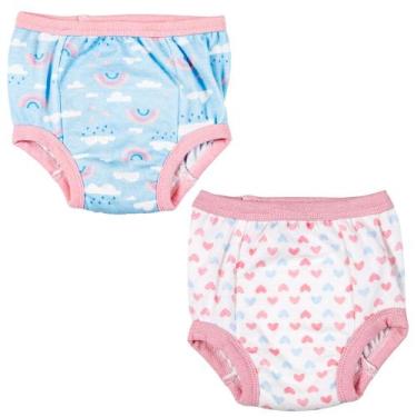 Imagem de Calcinha Buba de Desfralde Infantil Coração e Arco-Íris - 2 Unidades (