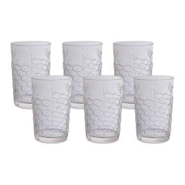 Imagem de Haüskraft -Copo Long Drink de vidro Bee Transparente 380ml 6 peças