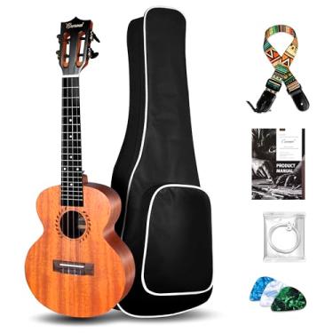 Imagem de Caramel MC43 Concert – Soundboard de mogno sólido de 58 cm, conjunto de ukulele estilo clássico, cordas, afinador para iniciantes
