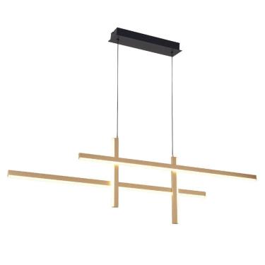 Imagem de Pendente Moderno Led Dourado Ashi 1,20M Nordecor