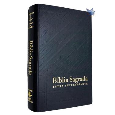 Imagem de Bíblia Sagrada Letra Supergigante Arc Índice Lateral Preta