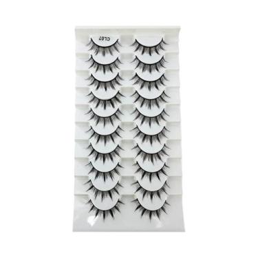 Imagem de Cílios Postiços Naturais, Macios E Volumosos, 10 Pares, Estilo Cruzado