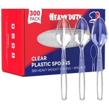 Imagem de Colheres de chá JOLLY CHEF 300 de plástico transparente Heavy Duty 15,