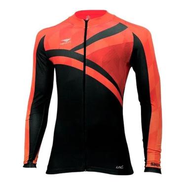 Imagem de Camiseta Penalty Bike Pro Manga Longa Masculino - Laranja e Preto-Masculino