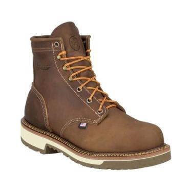 Imagem de Silverado Bota de trabalho masculina com cadarço de 15 cm bico de aço - 7720St, Bronzeado, 43 BR G