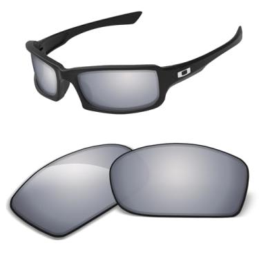 Imagem de Lentes de substituição de 1,6 mm compatíveis com óculos de sol Oakley Fives Squared(4+1)² OO9238, resistente a arranhões e impactos (espelhado prata escuro)