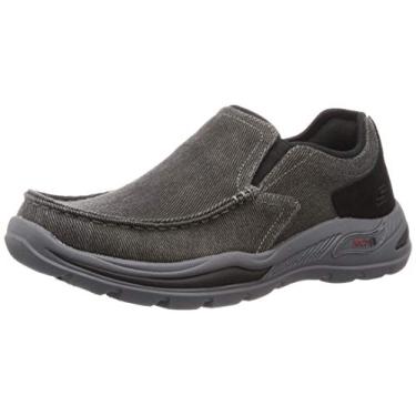 Imagem de Skechers Tênis mocassim masculino, PP, Preto, 11.5 Wide