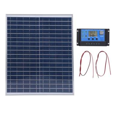 Imagem de Serounder Kit de Painel Solar de 20W, Painel Solar de Silício Monocristalino Com Controlador de Carga 60A 12V 24V, para Barcos de Carro Acampando Ao Ar Livre