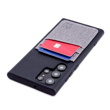 Imagem de Capa de cartão Dockem Luxe M2T para Galaxy S22 Ultra preto/cinza