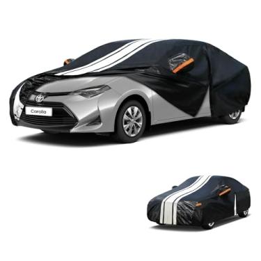 Imagem de Aoulette Capa de carro personalizada para Toyota Corolla capa completa para carro externo/interno, com toalha/bolsa contra poeira. Protetor solar UV para todos os climas, impermeável, chuva, neve, UV.