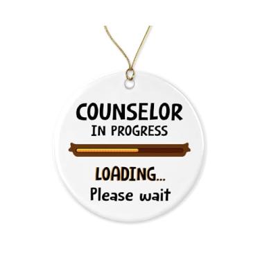 Imagem de Enfeite de Conselheiro em andamento - Enfeite de Natal para estudantes de aconselhamento - Presente para ele Ela - Engraçado - Decoração de Natal - Festa de Natal impressa em ambos os lados