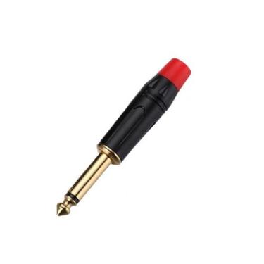 Imagem de Kit com 10 Conectores P10 Mono Cirilo Cabos Vermelho