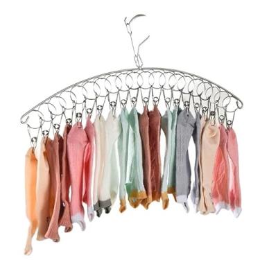 Imagem de Varal Suspenso Roupa Íntima Meia 20 Prendedores Pregador Aço Inox