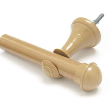 Imagem de Kit Varão Cortina 2,40 Metros 28mm Simples(CEREJEIRA)