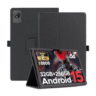 Imagem de Capa para tablet DOOGEE V Pad de 12 polegadas, capa de proteção para tablet NOUKAJU Tablet, suporte dobrável com suporte para lápis e alça de pulso, capa de proteção para DOOGEE V Pad (preto)