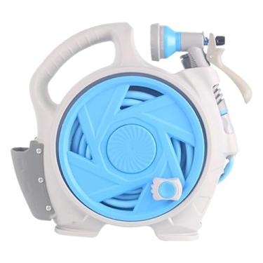 Imagem de IEUDNS Carretel de mangueira de jardim, carrinho de tubo de água, carrinho de irrigação, veículo, tubo de água, conjunto de carretel de mangueira de, Azul