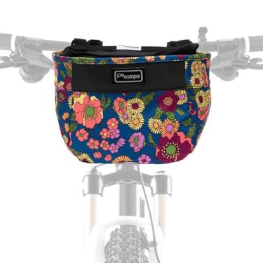 Imagem de Po Campo Crescent Bicycle Basket - Cesto De Bicicleta Para Adultos E Adolescentes - Bolsa De Guidão Para Ciclismo - Tecido À Prova D'Água, Colorido, Bolsa De Guidão Frontal Para Mulheres, Homens, Cr