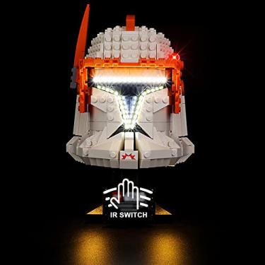 Imagem de Kyglaring Kit de iluminação LED (sem modelo) projetado para capacete Lego Star Wars Clone Commander Cody 75350 kit de montagem de modelo – sem conjunto Lego (versão padrão)
