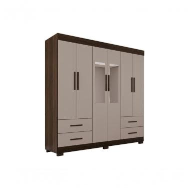 Imagem de Guarda Roupas Casal Texas 6 Portas 4 Gavetas Sem Espelho Salleto Savana/off White