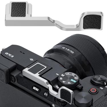 Imagem de A7CII A7CR Punho de polegar para polegar, liga de alumínio para câmera Sony A7C II A7C R com protetor de sapata quente, suporte para descanso de polegar, não afeta o uso de botões de câmera A7CII A7CR