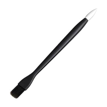 Imagem de MotiveTech Caneta para pintura Scratch Art Supplies Pincel pequeno com ponta dupla Fácil de usar Ferramenta portátil para desenho artístico DIY Caneta para, Prata Negra