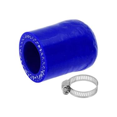 Imagem de ACROPIX Tampa de extremidade de mangueira de borracha de silicone ID 45/162.6 cm 18 mm poliéster de 3 camadas para válvula de desvio de líquido de arrefecimento turbo a vácuo 30 mm azul