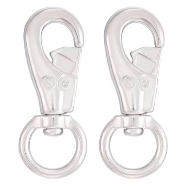 Imagem de SHONAN Gancho giratório resistente de 10 cm para cadeira de rede, gancho giratório grande de grau marítimo para cadeira de ovos, balanço, saco de pancadas, suporte de teto de corda interno/externo