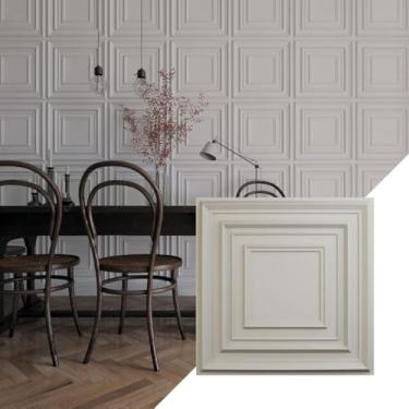 Imagem de Ekena Millwork WP20X20MXGBW Painéis de parede termoformados multiplex, branco acetinado flor, 6 metros quadrados