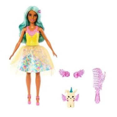 Imagem de Barbie Boneca Toque de Mágica Vestido Amarelo - Mattel HLC36