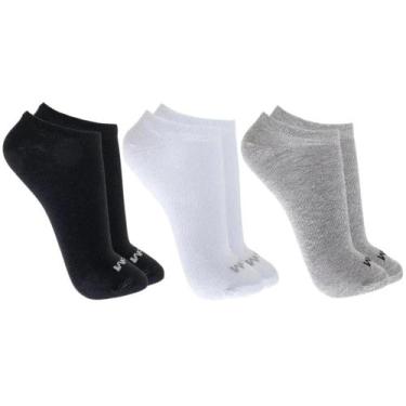 Imagem de Kit De 3 Par De Meia Soquete Original Mash Unissex Modelo Sapatilha In