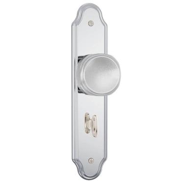 Imagem de Fechadura 823-02 Para Banheiro Com Acabamento Cromado E Espelho De Aço Inox - 82321 - Stam