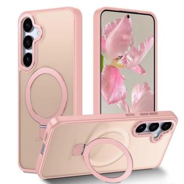 Imagem de Capa de telefone STERKER Magnetic Ring Stand Samsung Galaxy S25 rosa