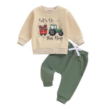 Imagem de Conjunto de roupas de moletom de manga comprida Baby Boy Fall 6-12M - 