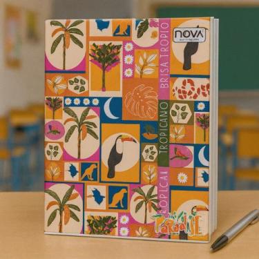 Imagem de Caderno Brochura Tropical Feminino Capa Dura Univ 96 FLS Sortido- Insp