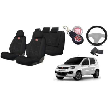 Imagem de Capas Distintas Uno 2014-2021 + Capa Volante + Chaveiro - Kit - Iron T