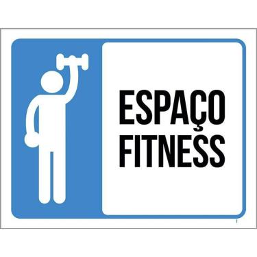Imagem de Kit 3 Placas Sinalização - Condomínio Espaço Fitness