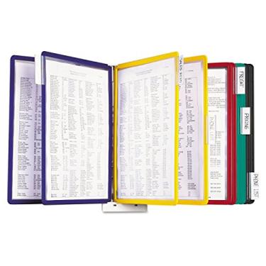 Imagem de DURABLE Sistema de referência montado na parede, 10 painéis de dupla face, tamanho carta, cores sortidas, design SHERPA (554100)