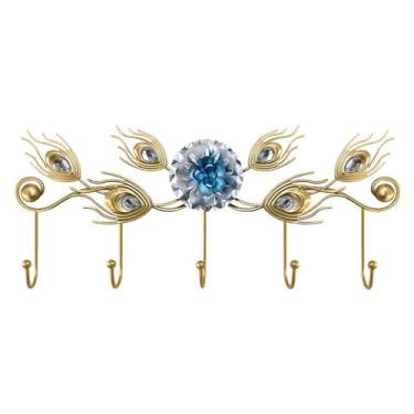 Imagem de hezhuhe2258 Cabideiro decorativo para chapéus, cabideiro, criativo, suporte de parede, suporte de parede de metal para pendurar casaco, jaqueta, roupas, cabideiro de chapéu suporte de parede (cor: 3