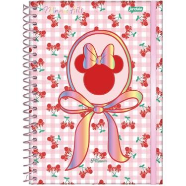 Imagem de Jandaia - Planner Espiral 175X242mm CD 160Pgs Minnie Arts Fundo Xadrez 2026 FSC
