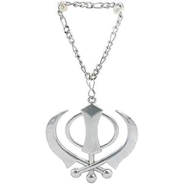 Imagem de Click2get Corrente religiosa de aço inoxidável com pingente de medalhão e templo joia espiritual para homens e mulheres, pacote com 1, Large, Aço inoxidável, Sem Pedra Preciosa