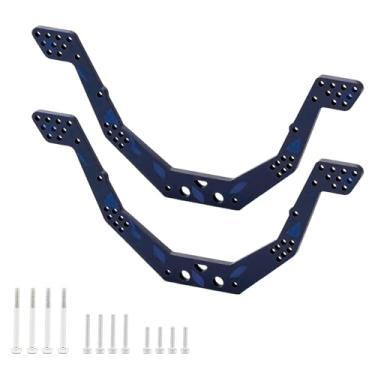 Imagem de TCRC Blue Forged Carbon Fiber Chassis Kit Frame Rail with Multiple Shock mounting Locations for 1/24 AX24 XC-1 Upgrades