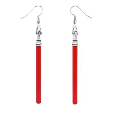 Imagem de Brincos de sabre de luz | brincos neon starfighter Sci-Fi, cosplay Star Wars Skywalker yoda presente, acessórios de fãs de quadrinhos, Metal, Sem pedra preciosa