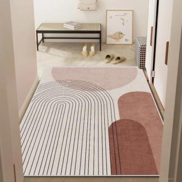 Imagem de O tapete para a porta de entrada é um tapete doméstico com um toque luxuoso e aconchegante para o hall de entrada (60 x 90 cm x 2 x 5,3 pés/CQR480)