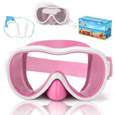 Imagem de iGym Óculos De Natação Para Crianças, Máscara De Mergulho Com Snorkel, Óculos De Natação Com Proteção Para O Nariz E Tiras Elásticas Largas, Capa Com Bolsa De Malha E Protetores Auriculares