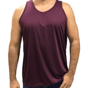 Imagem de Regata Masculina Dry Fit Plus Size - Fix, Vinho, G2
