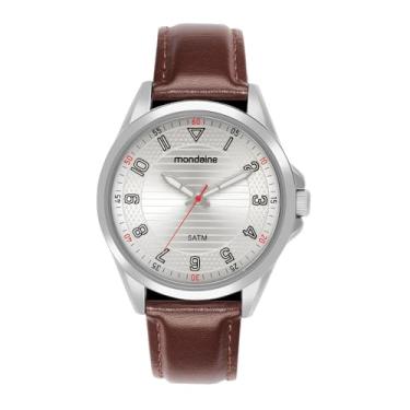 Imagem de Mondaine Relógio Masculino Mondaine Prata e Marrom