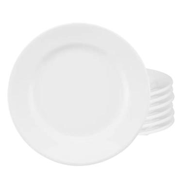 Imagem de Jogo De Pratos Fundos Kit 6 Peças 23Cm Branco Com Aba Oxford